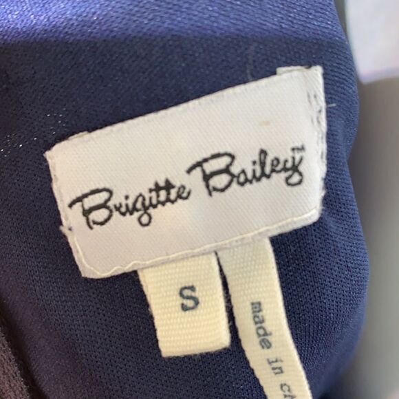 Brigitte Bailey Blue Chiffon Slit Sleeve Rhinestone Cuff Mini Cocktail Dress - Picture 8 of 10